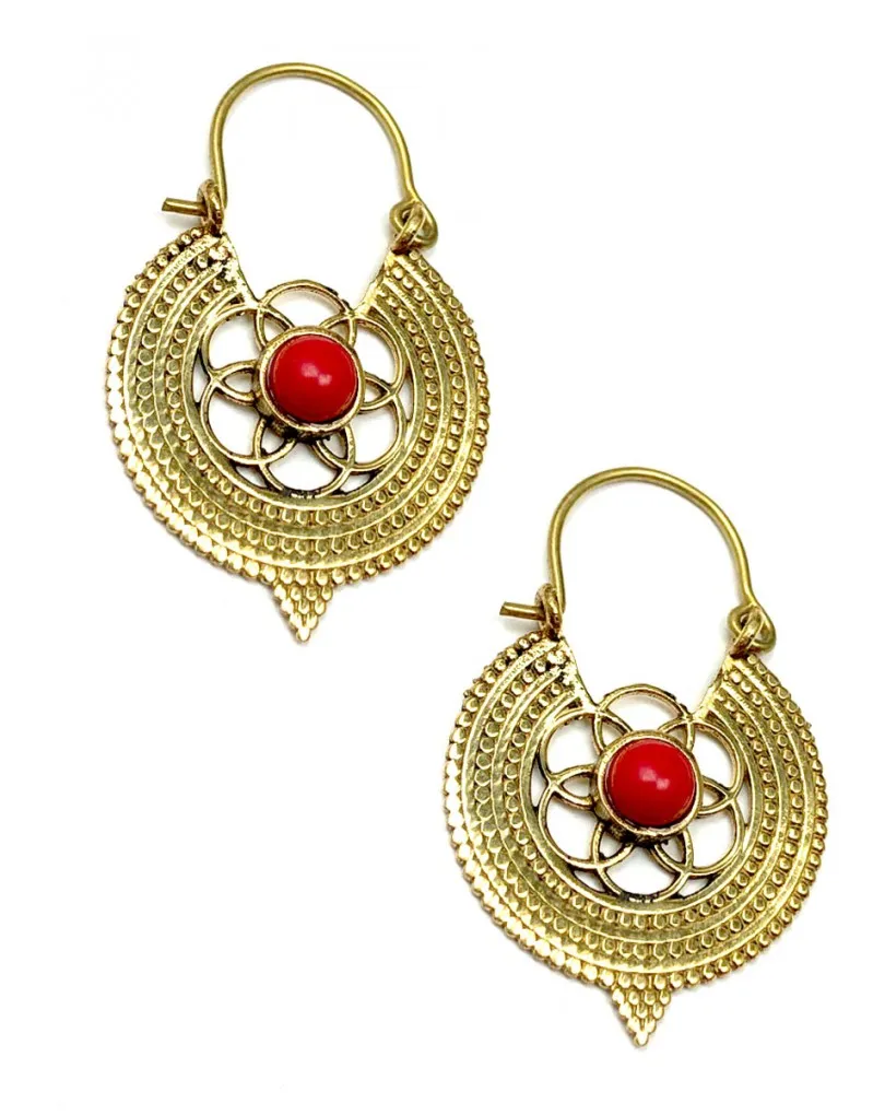 PENDIENTES ORIGINALES DE AROS DORADOS ESTILO IBICENCO